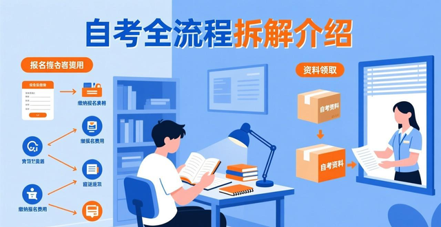 自考全流程拆解介绍，含报名到毕业及专业资料领取方法