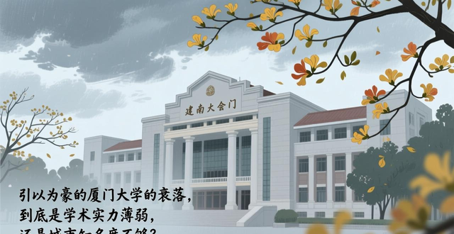 引以为豪的厦门大学的衰落，到底是学术实力薄弱，还是城市知名度不够？