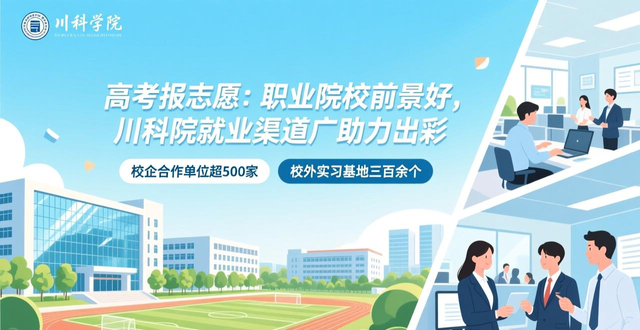 高考报志愿：职业院校前景好，川科院就业渠道广助力出彩