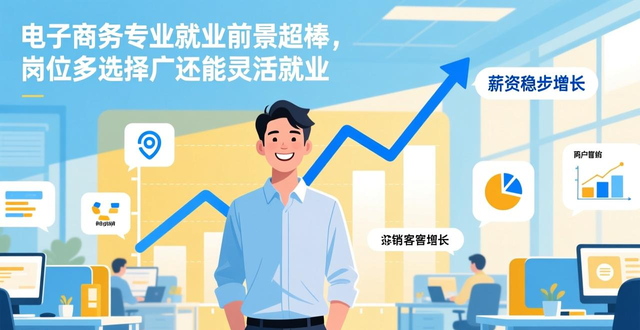电子商务专业就业前景超棒，岗位多选择广还能灵活就业