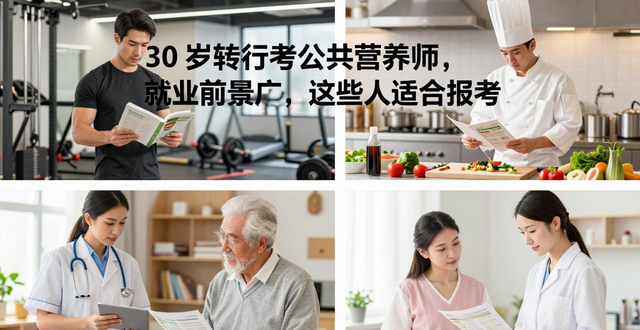 30 岁转行考公共营养师，就业前景广，这些人适合报考