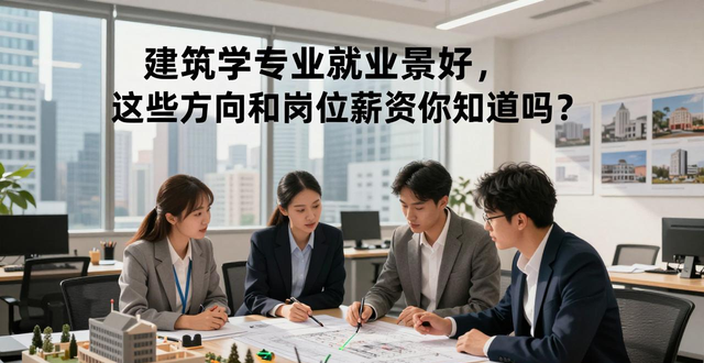 建筑学专业就业前景好，这些方向和岗位薪资你知道吗？