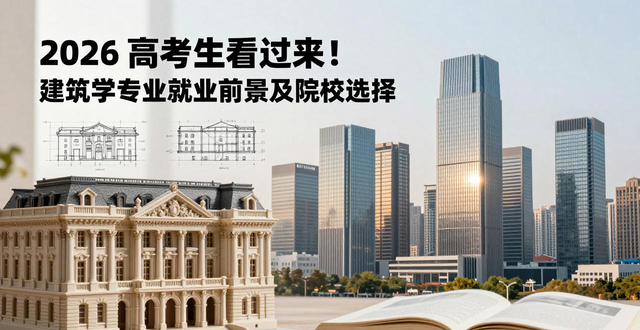 2026 高考生看过来！建筑学专业就业前景及院校选择