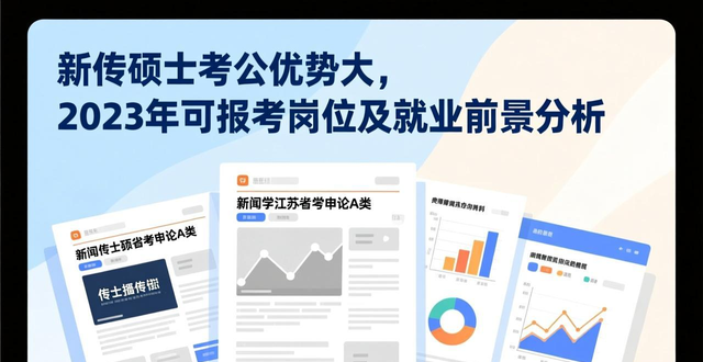 新传硕士考公优势大，2023年可报考岗位及就业前景分析