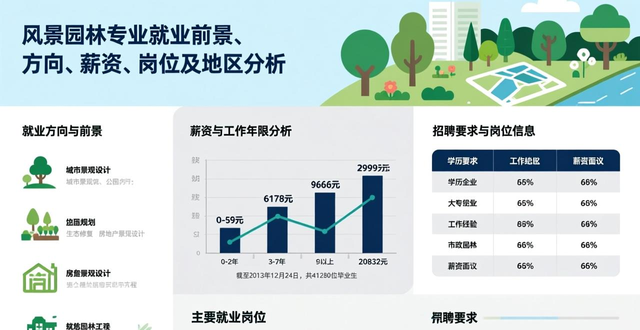 风景园林专业就业前景、方向、薪资、岗位及地区分析