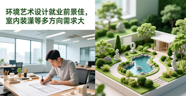环境艺术设计就业前景佳，室内装潢等多方向需求大