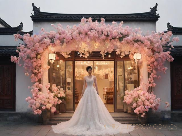 蚌埠婚纱店门口,婚纱店附近