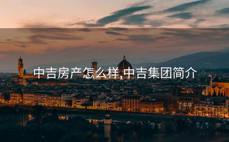 中吉房产怎么样,中吉集团简介