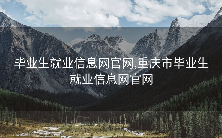 毕业生就业信息网官网,重庆市毕业生就业信息网官网