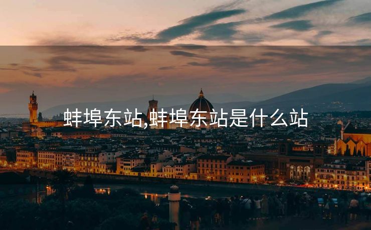 蚌埠东站,蚌埠东站是什么站