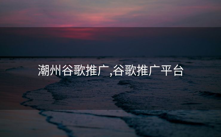 潮州谷歌推广,谷歌推广平台