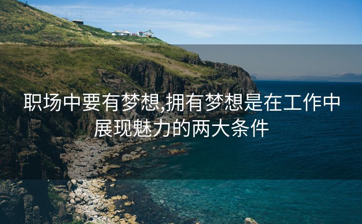 职场中要有梦想,拥有梦想是在工作中展现魅力的两大条件