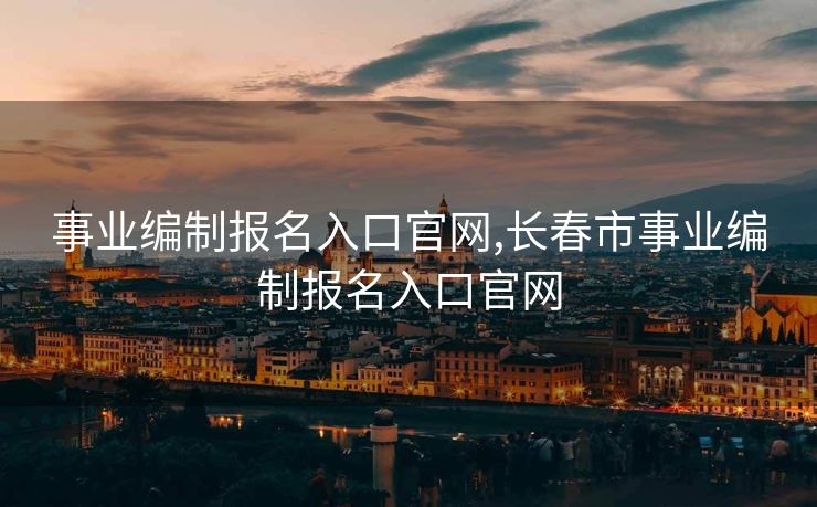 事业编制报名入口官网,长春市事业编制报名入口官网