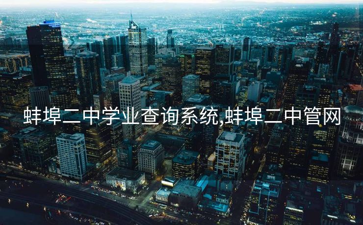 蚌埠二中学业查询系统,蚌埠二中管网