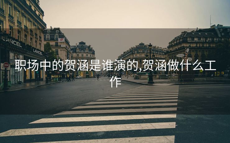 职场中的贺涵是谁演的,贺涵做什么工作