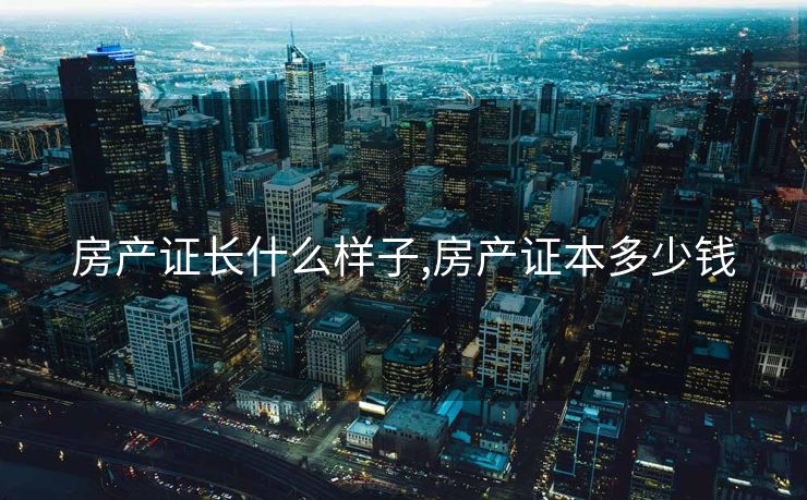房产证长什么样子,房产证本多少钱