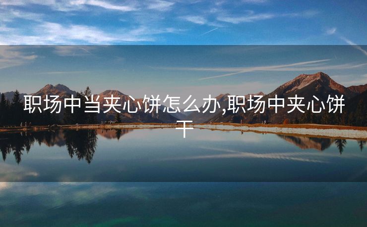 职场中当夹心饼怎么办,职场中夹心饼干