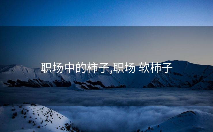 职场中的柿子,职场 软柿子