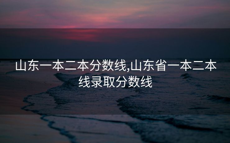 山东一本二本分数线,山东省一本二本线录取分数线