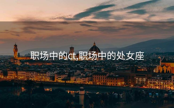 职场中的ct,职场中的处女座