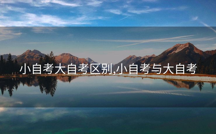 小自考大自考区别,小自考与大自考