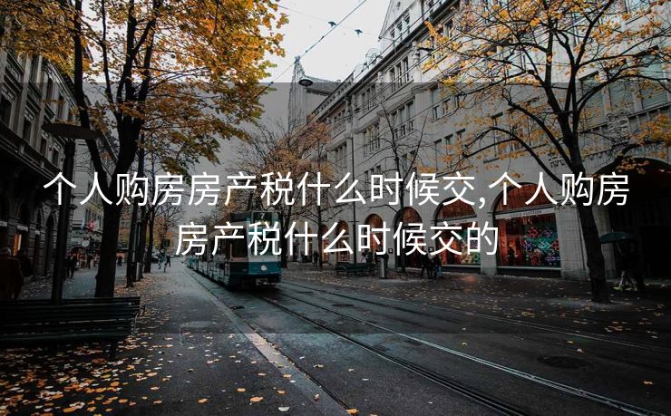 个人购房房产税什么时候交,个人购房房产税什么时候交的 个人购房房产税什么时候交,个人购房房产税什么时候交的