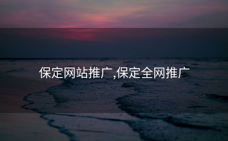 保定网站推广,保定全网推广