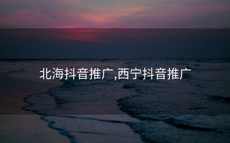 北海抖音推广,西宁抖音推广