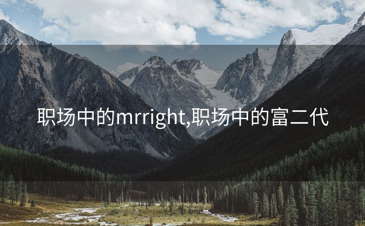 职场中的mrright,职场中的富二代