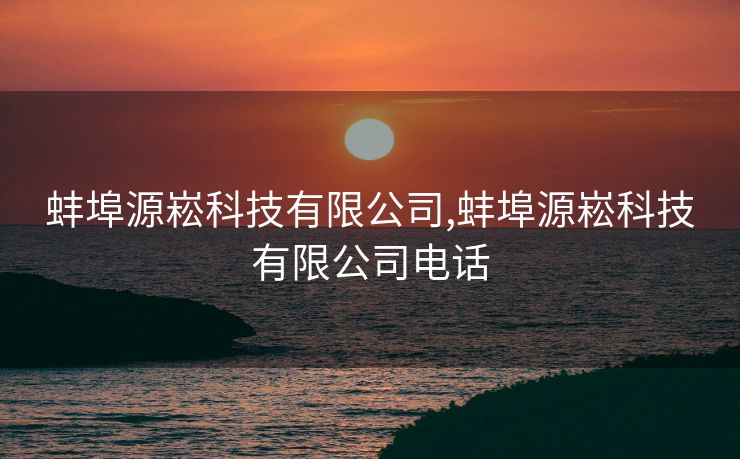 蚌埠源崧科技有限公司,蚌埠源崧科技有限公司电话