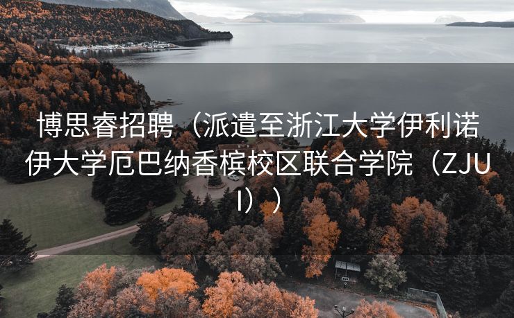 博思睿招聘（派遣至浙江大学伊利诺伊大学厄巴纳香槟校区联合学院（ZJUI））