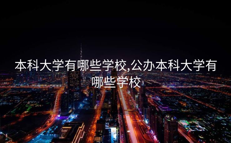 本科大学有哪些学校,公办本科大学有哪些学校