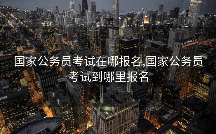 国家公务员考试在哪报名,国家公务员考试到哪里报名