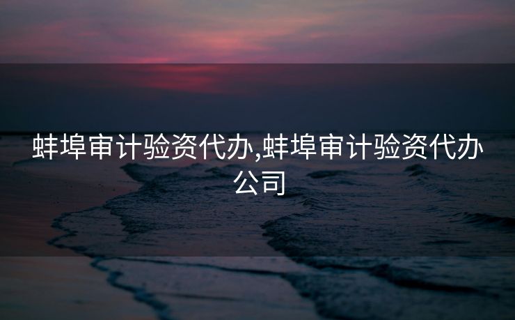 蚌埠审计验资代办,蚌埠审计验资代办公司