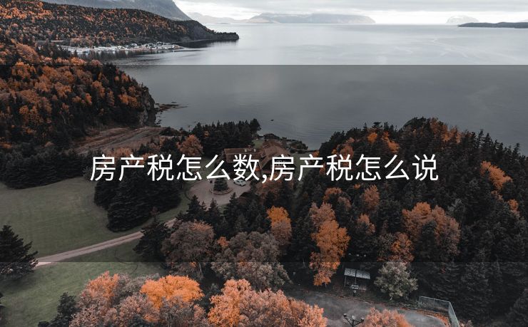 房产税怎么数,房产税怎么说