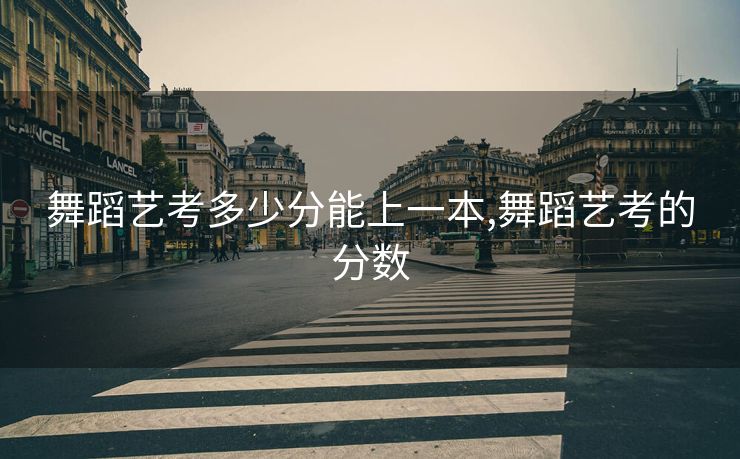 舞蹈艺考多少分能上一本,舞蹈艺考的分数