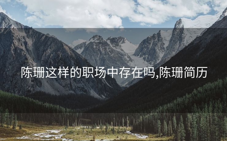 陈珊这样的职场中存在吗,陈珊简历