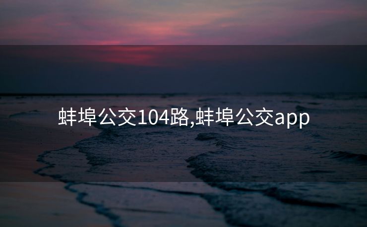 蚌埠公交104路,蚌埠公交app