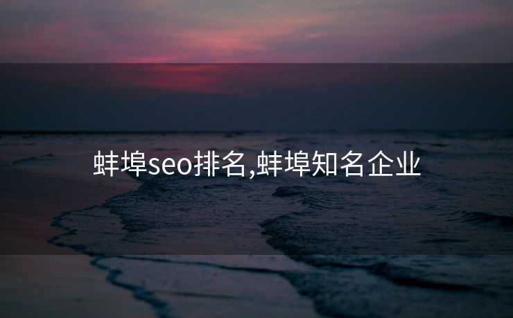 蚌埠seo排名,蚌埠知名企业
