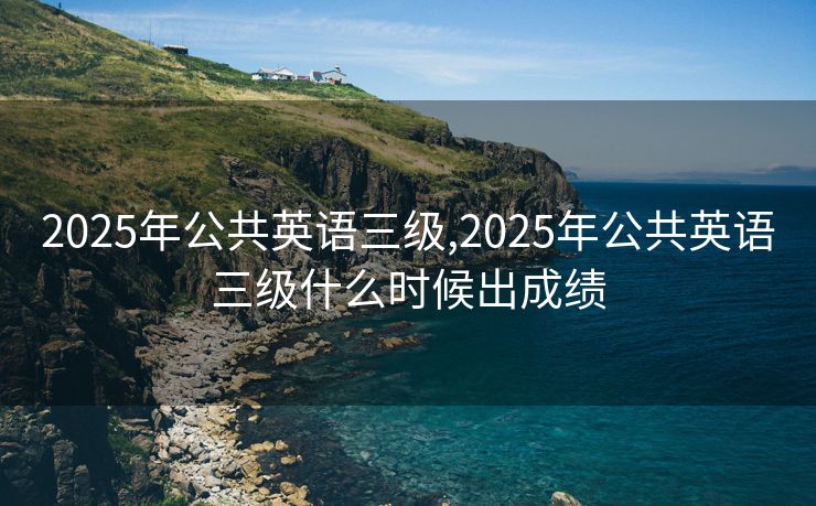 2025年公共英语三级,2025年公共英语三级什么时候出成绩