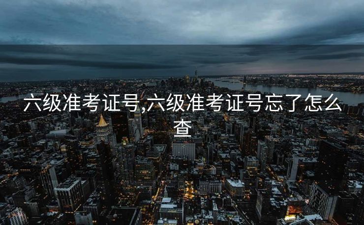 六级准考证号,六级准考证号忘了怎么查