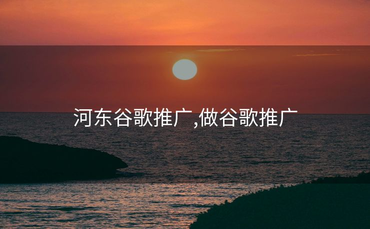 河东谷歌推广,做谷歌推广