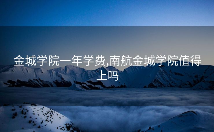 金城学院一年学费,南航金城学院值得上吗