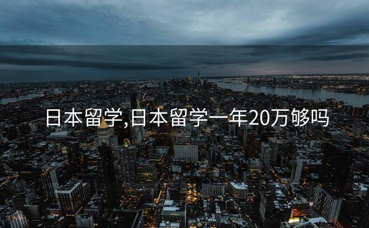日本留学,日本留学一年20万够吗