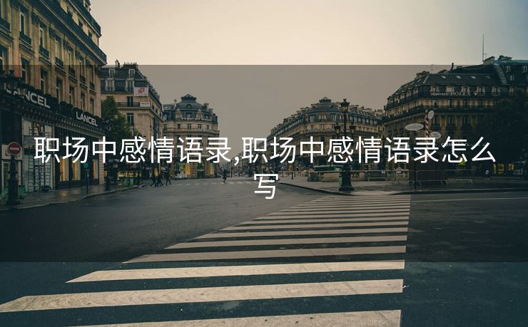 职场中感情语录,职场中感情语录怎么写