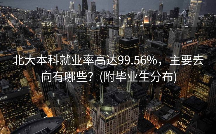 北大本科就业率高达99.56%，主要去向有哪些？(附毕业生分布)