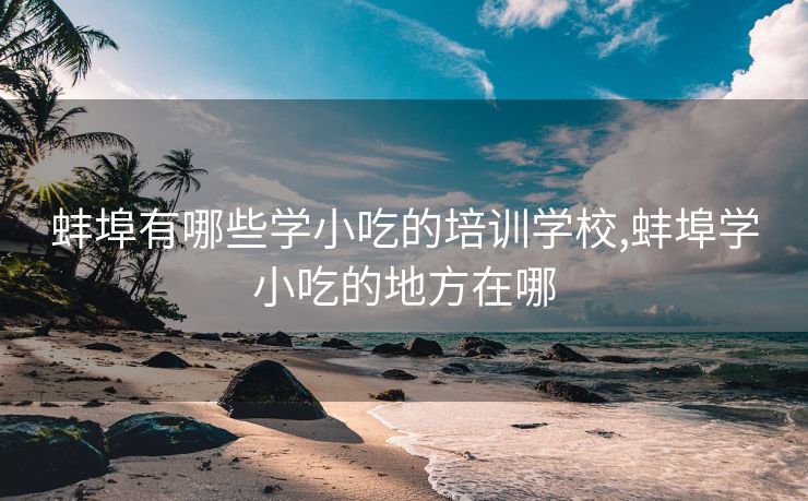蚌埠有哪些学小吃的培训学校,蚌埠学小吃的地方在哪
