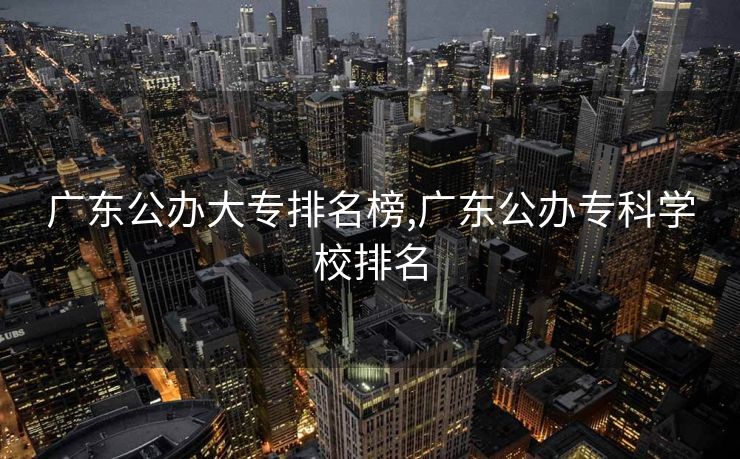 广东公办大专排名榜,广东公办专科学校排名