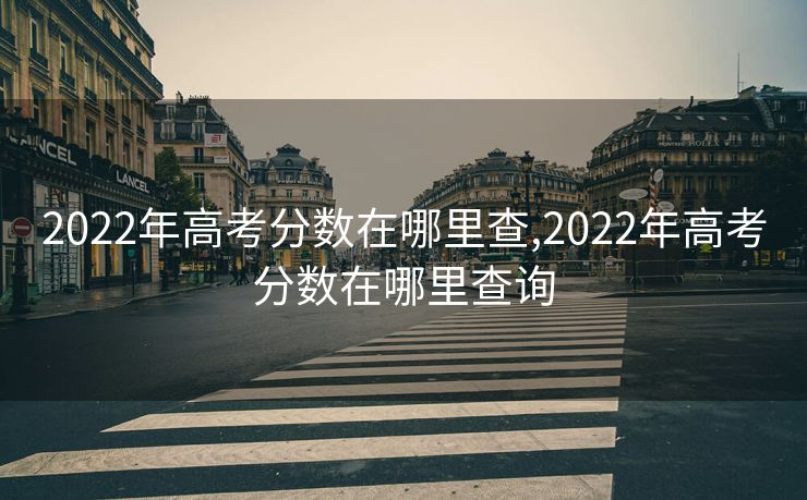 2022年高考分数在哪里查,2022年高考分数在哪里查询
