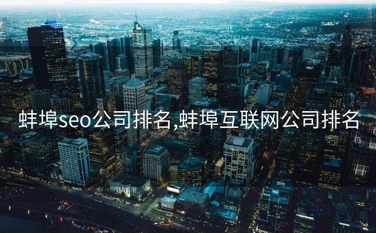 蚌埠seo公司排名,蚌埠互联网公司排名